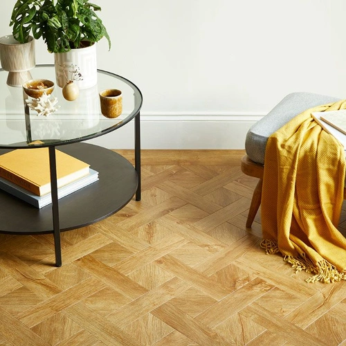 "Basketweave parquet wood flooring Dubai"