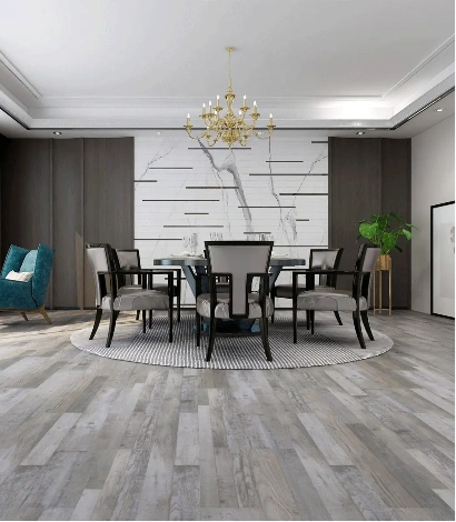"Brushed grey SPC flooring Dubai"