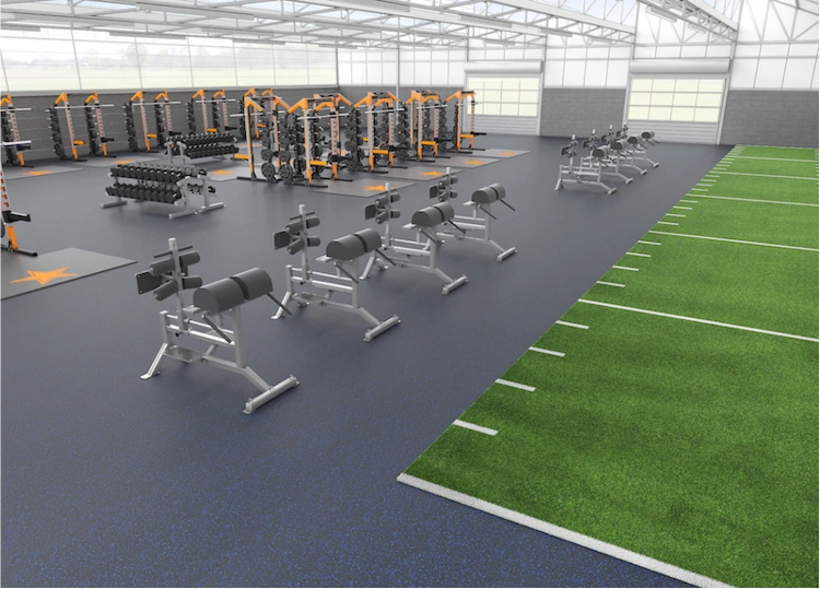 Commercial gym flooring for fitness clubs