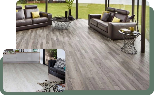 Commercial vinyl tile flooring in retail mall Dubai