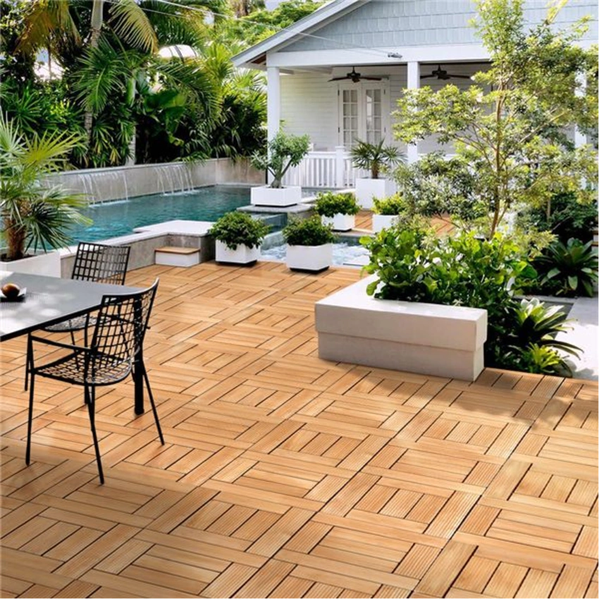 Deck flooring for patios, gardens, and terraces