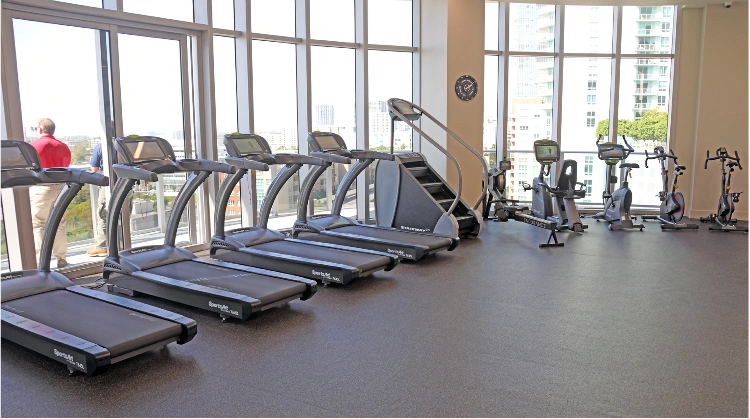 Durable gym flooring for professional fitness centers
