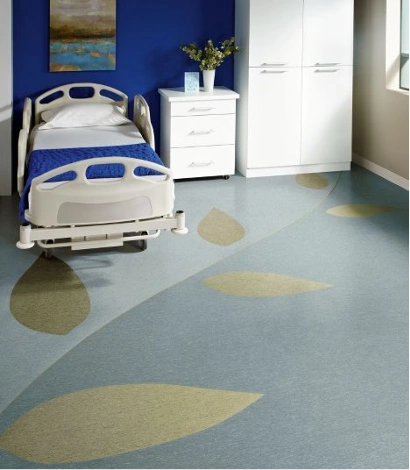 Linoleum flooring for hospitals and healthcare interiors
