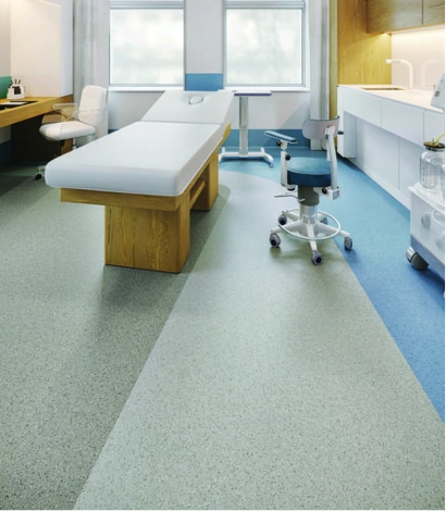 Rubber flooring for hospitals and healthcare centers