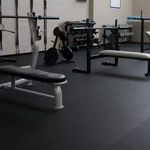 Rubber gym flooring for commercial and home gyms