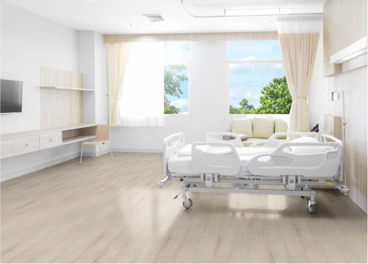 Seamless hospital flooring for sterile spaces