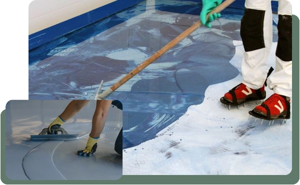 "Self-leveling flooring application in Dubai"