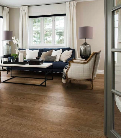 "Smoked oak semi solid flooring Dubai"