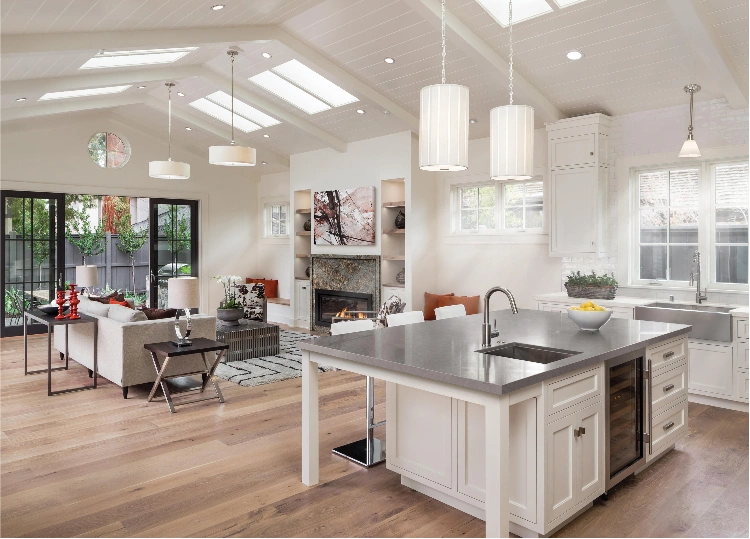 "Modern kitchen showcasing durable flooring options"