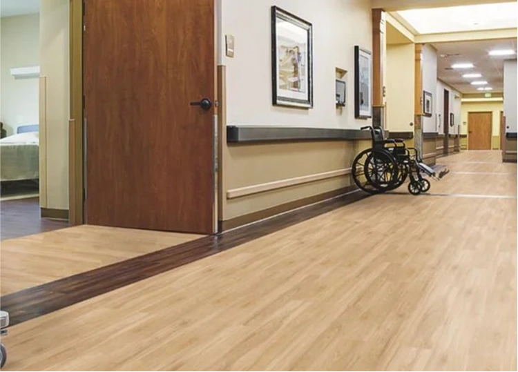 Vinyl hospital flooring for healthcare interiors