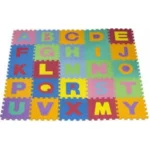 Interlocking alphabet rubber play mat