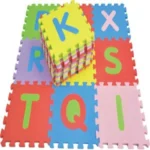 Colorful alphabet rubber flooring mat tiles