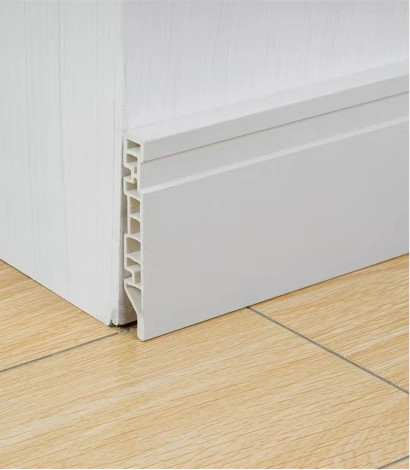 Basketweave patterned PVC skirting