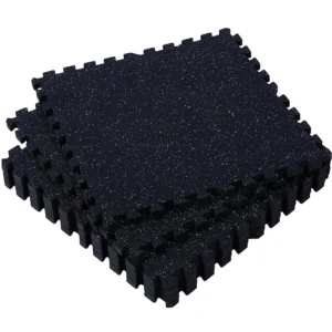 EPDM Gym Flooring Tile Black
