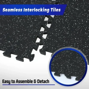 EPDM Gym Flooring Tile Black image 1