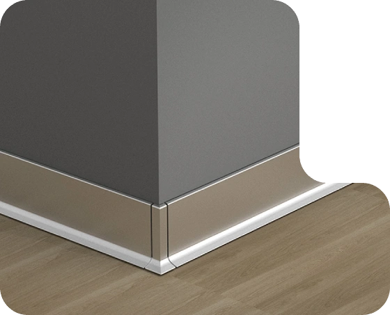 Aluminium wall skirting