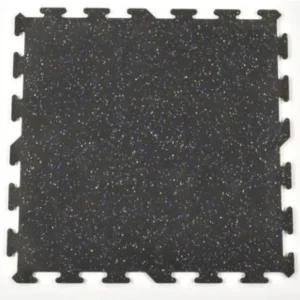Interlocking rubber floor tiles for gyms