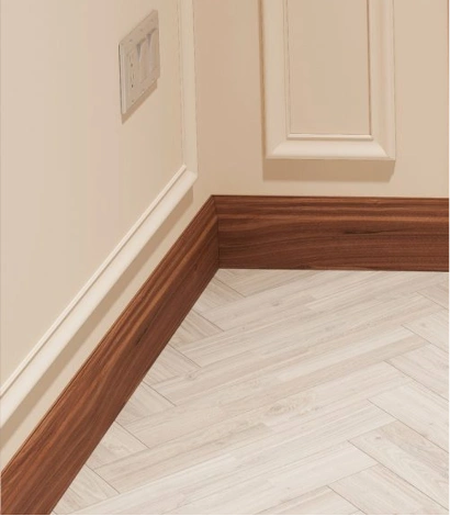 Herringbone pattern MDF skirting