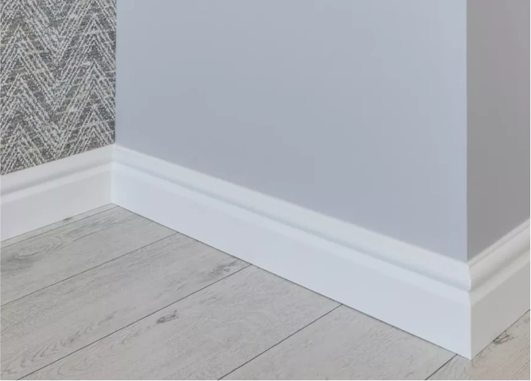 Matte wall skirting board