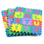 Multicolor alphabet rubber floor mat