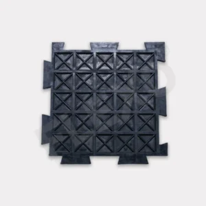 Interlocking rubber tile close-up texture