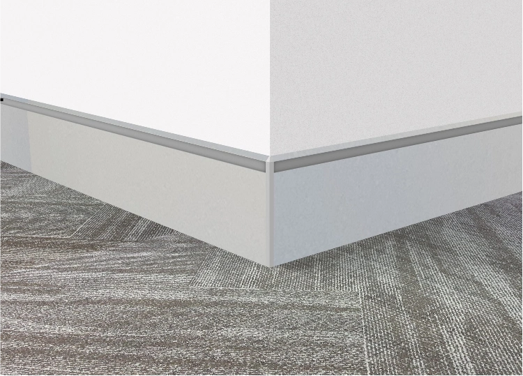 Wall skirting with sharp edges
