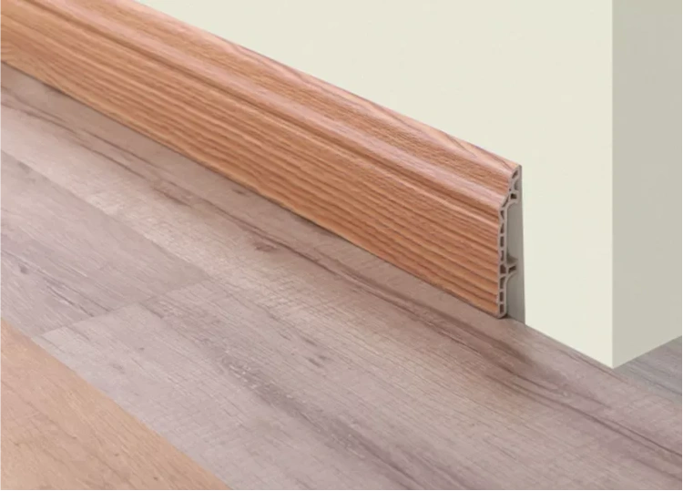 Smooth PVC skirting for walls