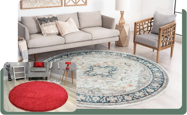 Round rugs Dubai affordable prices