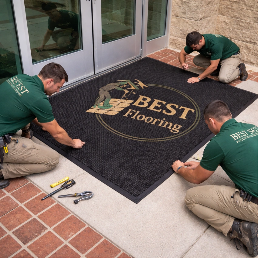 Logo mats installation service Dubai
